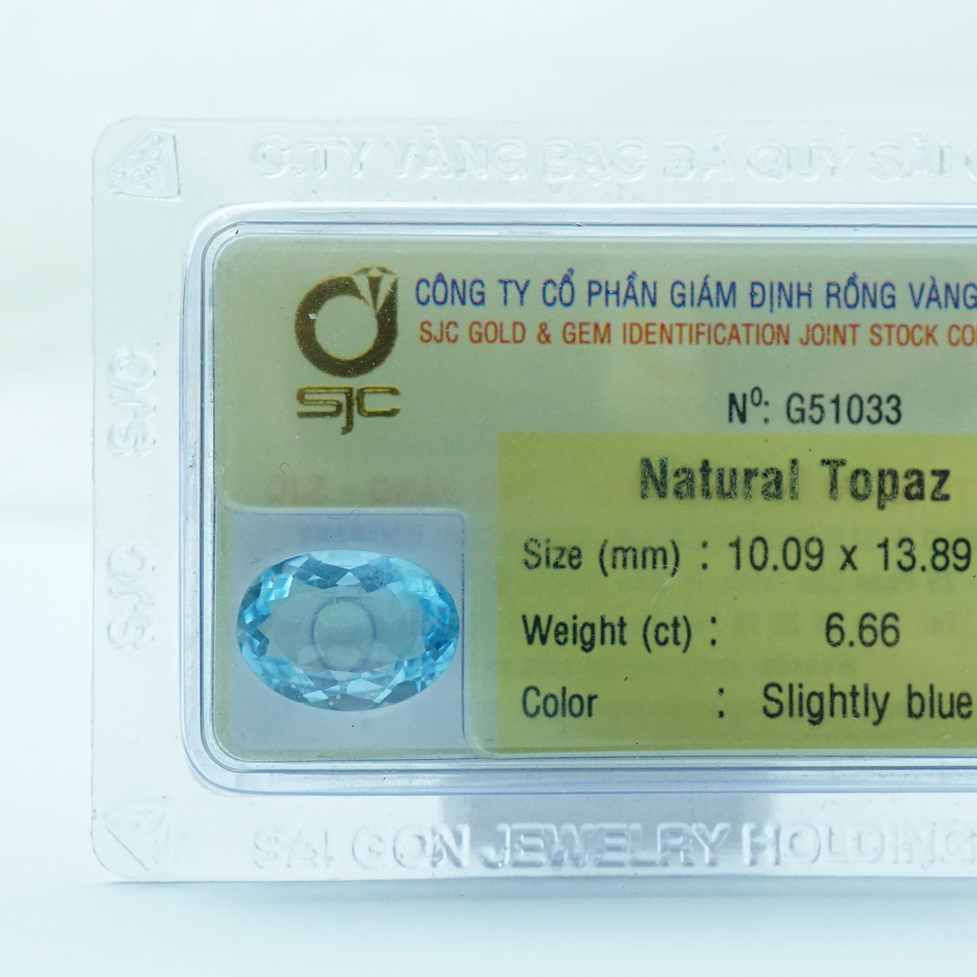 ĐÁ QUÝ TOPAZ TỰ NHIÊN OVAL 10*1 LI 51033