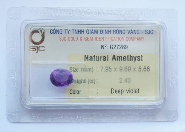 mặt đá thạch anh tím oval 8x10mm - 27289 mặt đá thạch anh tím oval 8x10mm - 27289
