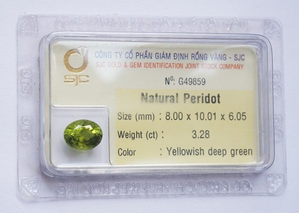 mặt đá peridot oval 8x10mm - 49859