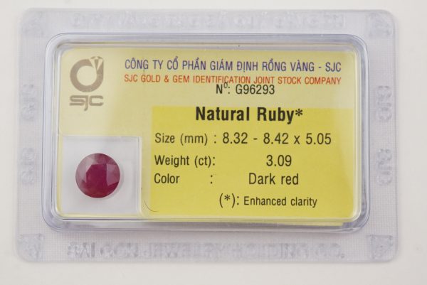 mặt đá ruby tròn 8 mm - 96393 - 2.270k - Copy
