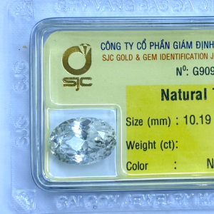Mặt đá topaz trắng tự nhiên oval_90963