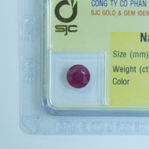 Mặt đá ruby hình tròn 6 li