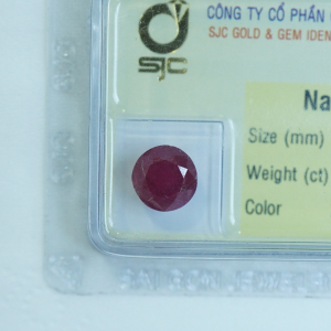 Mặt đá ruby hình tròn 8 li