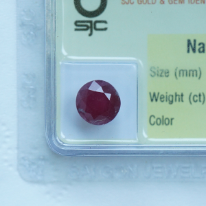Mặt đá ruby hình tròn 8 li