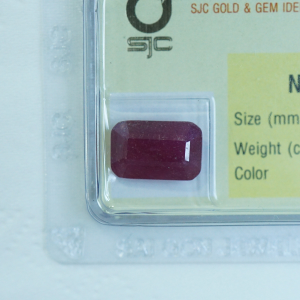 Mặt đá ruby hình chữ nhật 8x12 li