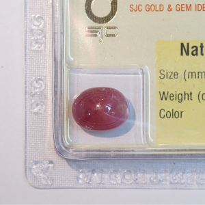 Mặt đá ruby sao mài giác oval 8x11 li_85251