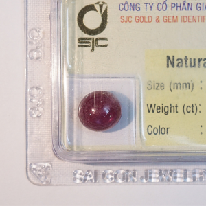 Mặt đá ruby sao mài giác oval 8x9 li_62300